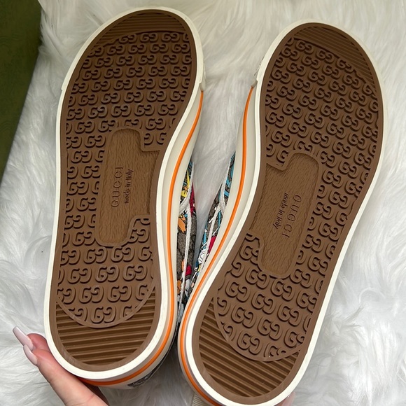 💯% Auth Men’s Gucci x Disney Donald Duck Men's Sneakers Gucci Sz 10 / US 11 - Picture 11 of 14